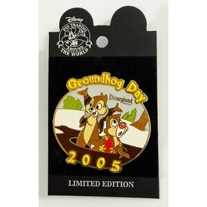 Disney Pin DLR Groundhog Day 2005 - Chip‎ n Dale